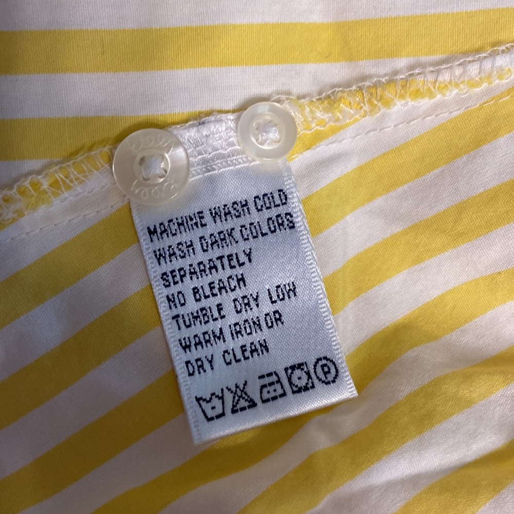 Lilly Pulitzer Vintage Unique Shirt size 2 excellent condition yellow and white - Picture 6 of 12